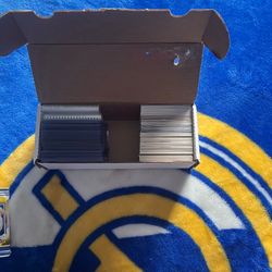 A lot of random basketball cards, hard sleeves, box,