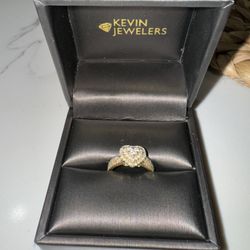 Heart Shape Diamond Gold Ring