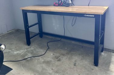 Husky Workbench with Solid Wood Top