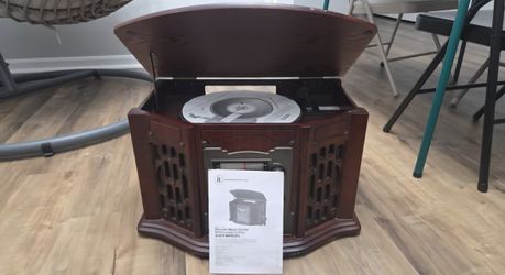 Innovative Tech ITRR-501 Wooden 5-in-1 Music Center CD / Cassette / Radio LP