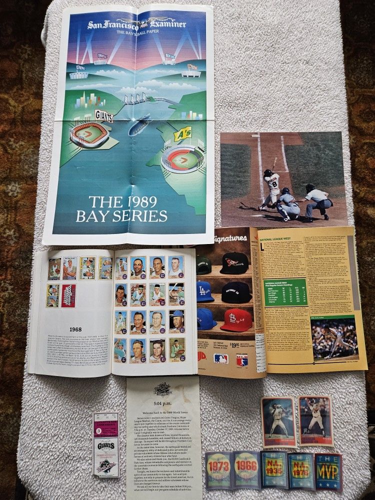 Vintage San Francisco Giants & Oakland A's & 7 Hologram Baseball Cards All For $40