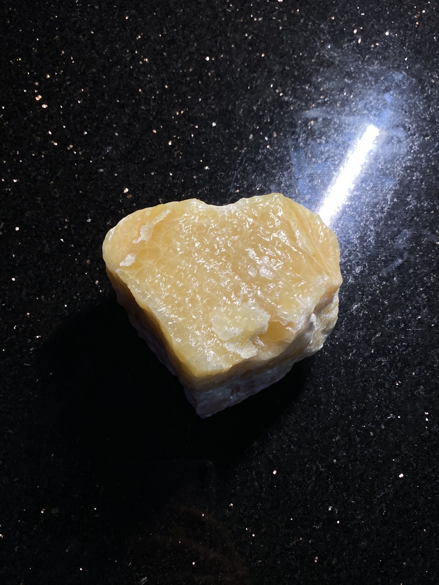VLarge Authentic Orange / Red Calcite Infused Crystal