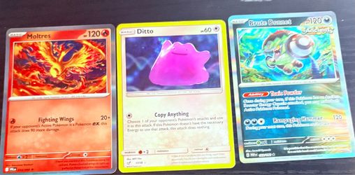 Pokémon TCG Card Lot – Moltres, Ditto, Brute Bonnet