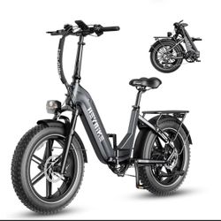 Heybike Ranger S Electric Bike for Adults, Foldable 1400W Peak Motor Ebike, 20" x 4.0" Fat Tire Step