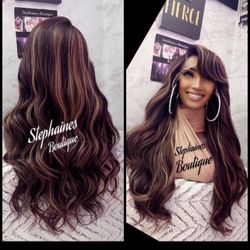 Human Hair Blended Lace Front Wig 