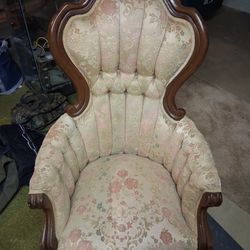 Carved old chair
