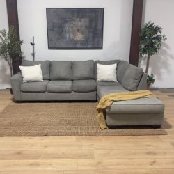 Ashley Gray Sectional Sofa (Delivery Available)