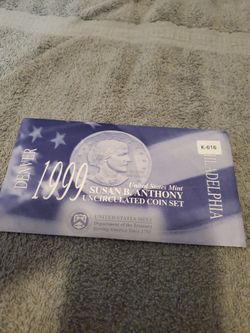 1999 US Mint Susan B. Anthony Uncirculated Coin Set