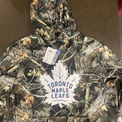 NHL Toronto Maple Leafs in a camouflage hoodie