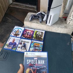 Clean ESN brand New Conditions 2024 Playstation 5 PS5 Slim 1TB & 2 Control $450! $30! Per Game x 7 is $210!. PlUs $450. All for $600! Firm trade welco