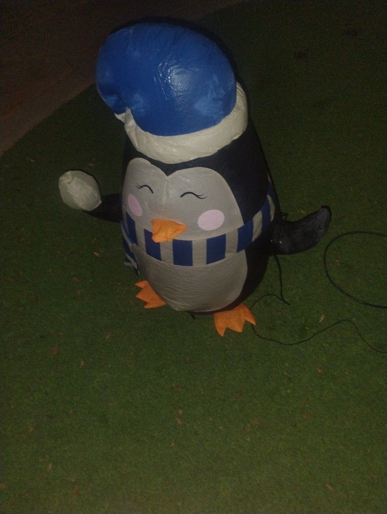 3.5 Ft Blow Up Xmas Penguin Located Near 51st Ave And Union Hills