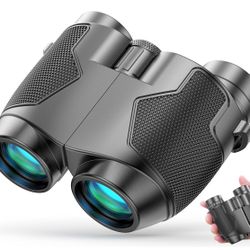 Binoculars 12x25 for Adults and Kids Low Light Vision Binoculars Compact Binocular Large Eyepiece Waterproof Binocular Wide Field of View for Bird Wat