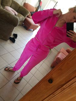 VS HOT PINK JUMPSUIT