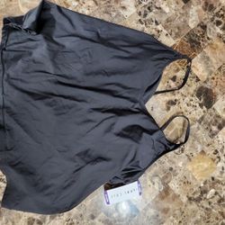 Anne Cole Black Bathing Suit Top Sz XXL * New*