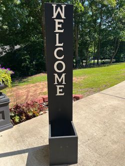 Sign with Planter Box