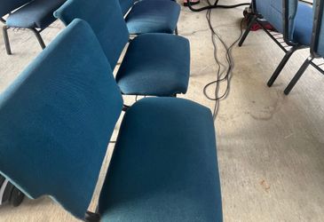 Teal Fabric Office Guest Chairs – Set