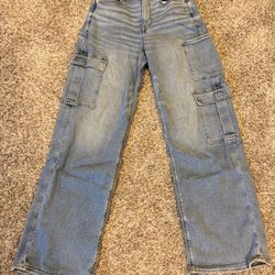 American Eagle Stretch Ultra Rise Cargo Jeans