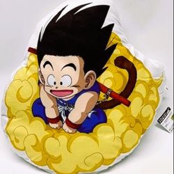 Dragon Ball Mecha Mofugutto Kids Goku on Flying Nimbus Plush Cushion