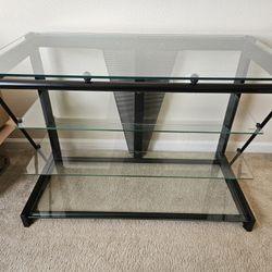 Tv Stand With Glass Shelves