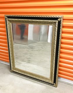Black and Silver Color Framed Large Mirror