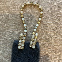 Vintage Rhinestone & Gold Sweater/ Shawl Clip