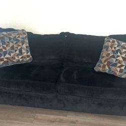 Dark Charcoal Blue Couch