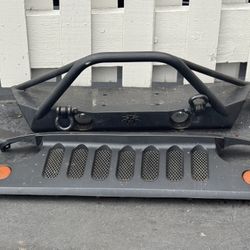 Jeep Wrangler Front Bumper And Grill