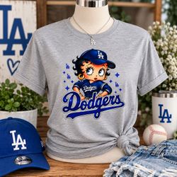 LA Dodgers Betty Boop Graphic T-Shirt