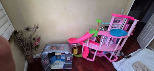 Barbie doll house and camper