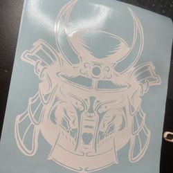 Samurai Head Vinyl Decal Sticker 