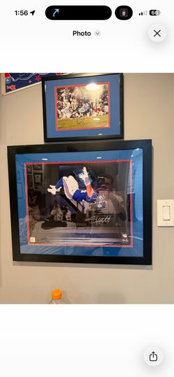Cam Skattebo Ny Giants Autographed Picture framed and matted