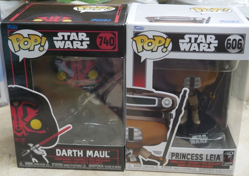 Funko Pop! Star Wars: Star Wars Darth Maul Collectible #740 Princess Leia #606.