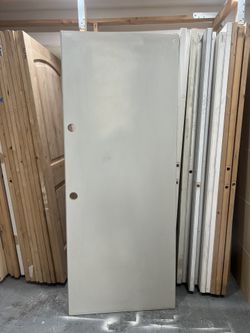 Exterior metal door side doors patio door  service door smooth 31-3/4x79” door slabs only   Exterior metal door measuring 31-3/4” x79” door slabs only