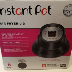Instant Pot Air Fryer Lid 6 in 1, No Pressure Cooking Functionality, 6 Qt, 1500 W,Black