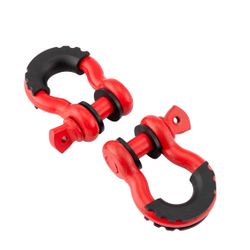 Red 3/4 D-bring shackle with black isolator