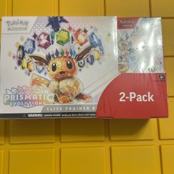 Pokemon Costco Prismatic Evolution 2 Pack Bundle. Etb And Booster Bundle Sealed No Tears