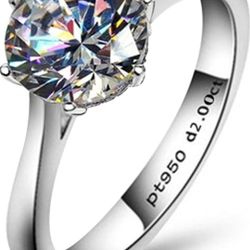 Certified Platinum Diamond Engagement Ring