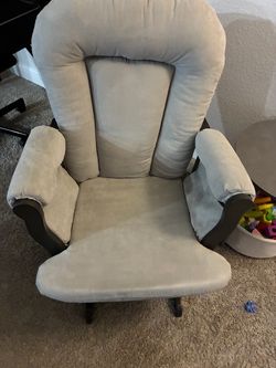 Glider Rocking Chair with Wood Frame