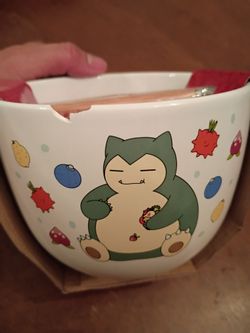 Pokemon Snorlax bowl NEW & Cracked