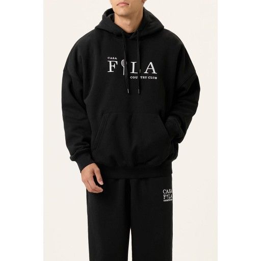 Nice Premium Oversize Wide Dropped Shoulder's FILA Country Club Tennis Embroidered Heavy Hoodie 