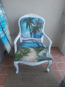 Decorative Sitting Chair Hand Painted