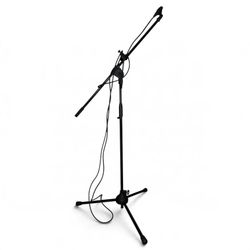 Peavey Boom Mic Stand (Tripod) with Padded Carry Bag — Headphone Holder & XLR Cable Included