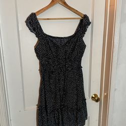 Navy Blue Polka Dot Dress