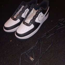 Black And White Air Force 1s