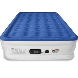 SoundAsleep Dream Series Luxury Air Mattress with ComfortCoil Technology & Built-in High Capacity Pump for Home & Camping- Double Height, Adjust