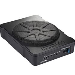Kicker Compact Powered 10 Inch Subwoofer With 180 Watts Amplifier Built In