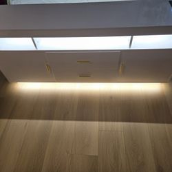 Entertainment Center with Lights and Phone Charger 