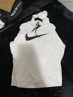 white Nike hoodie DRI-FIT