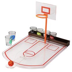 Basketball shot glass drinking game