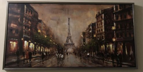 Paris - Eiffel Tower Oil On Canvas Painting